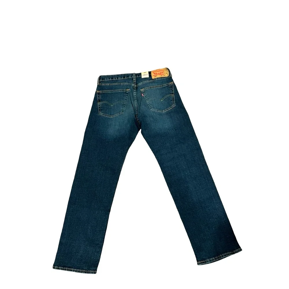 Levi's 501 Original Fit Jeans Mens 31x30 Blue Whiskered Denim‎ Straight Leg Logo